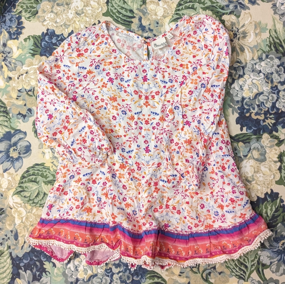 MUDD Floral Boho Top Girls' 12 EUC